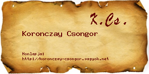 Koronczay Csongor névjegykártya